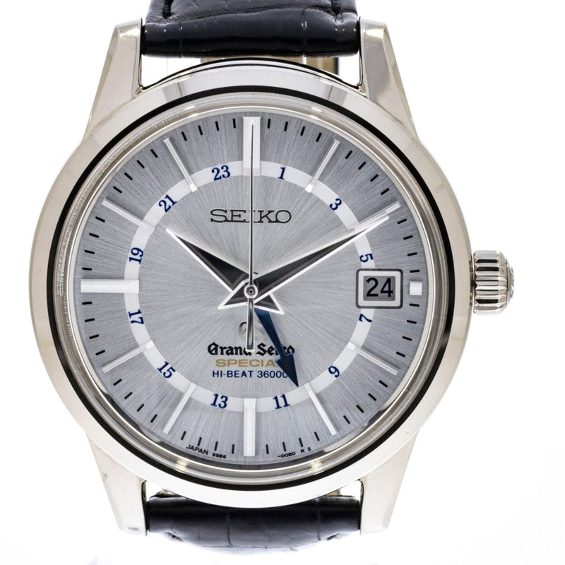 Pre-owned Grand Seiko Grand Seiko Hi-beat Special Gmt In White Gold Sbgj007  - Pre-owned Watches |