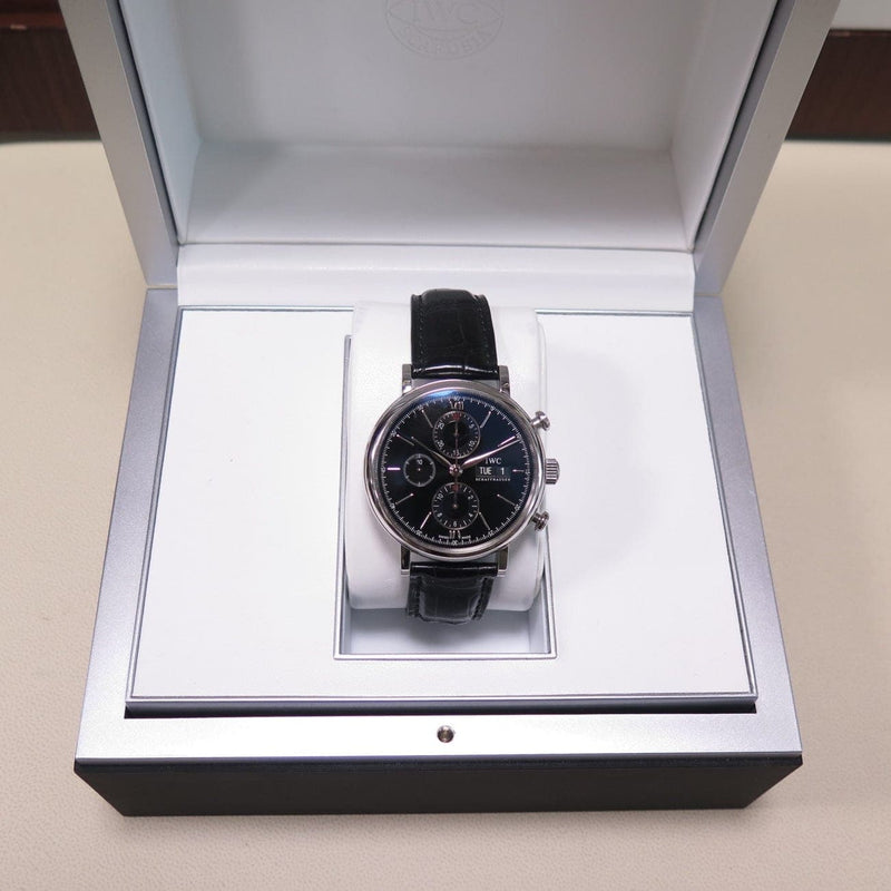 Pre-owned Iwc Portofino Chronograph Stainless Steel On a Strap - Pre ...