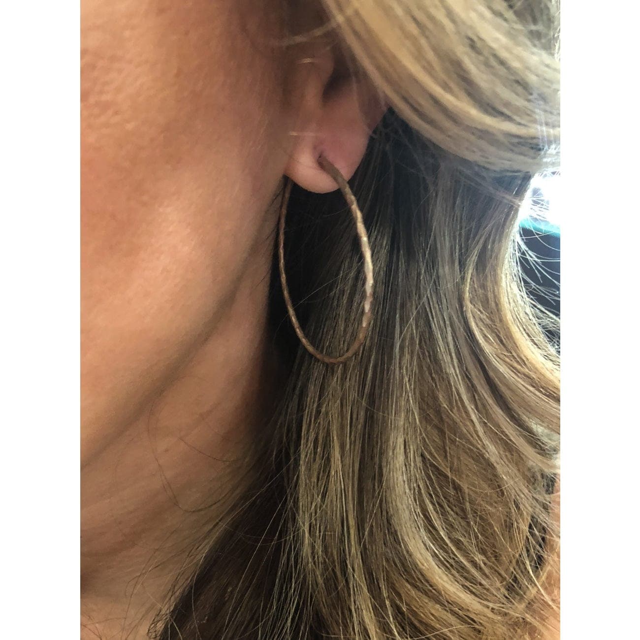 Luce Hoop Earrings in 18k Rose Gold with Diamonds