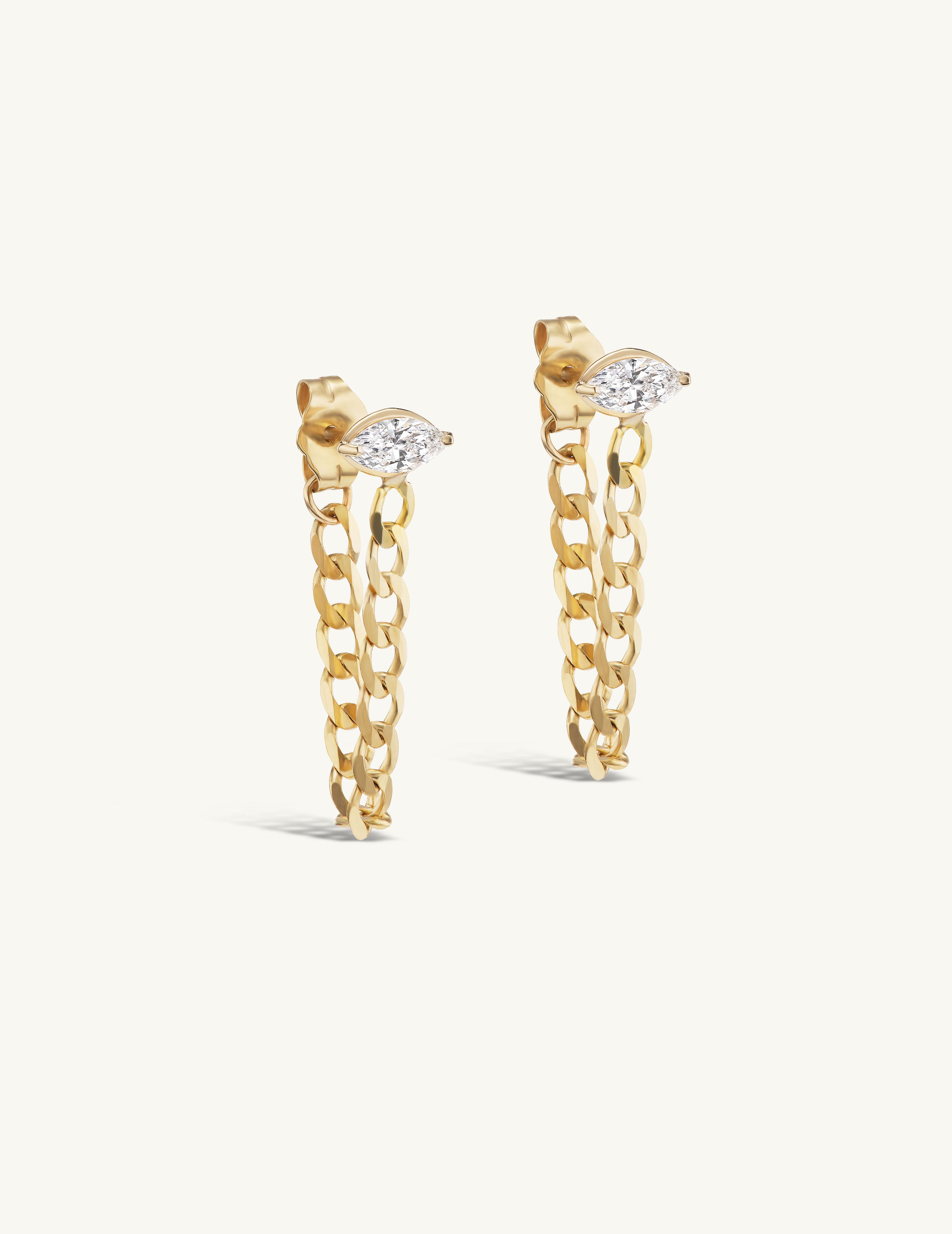 SOPHIE RATNER | Marquise Curb Chain Earrings