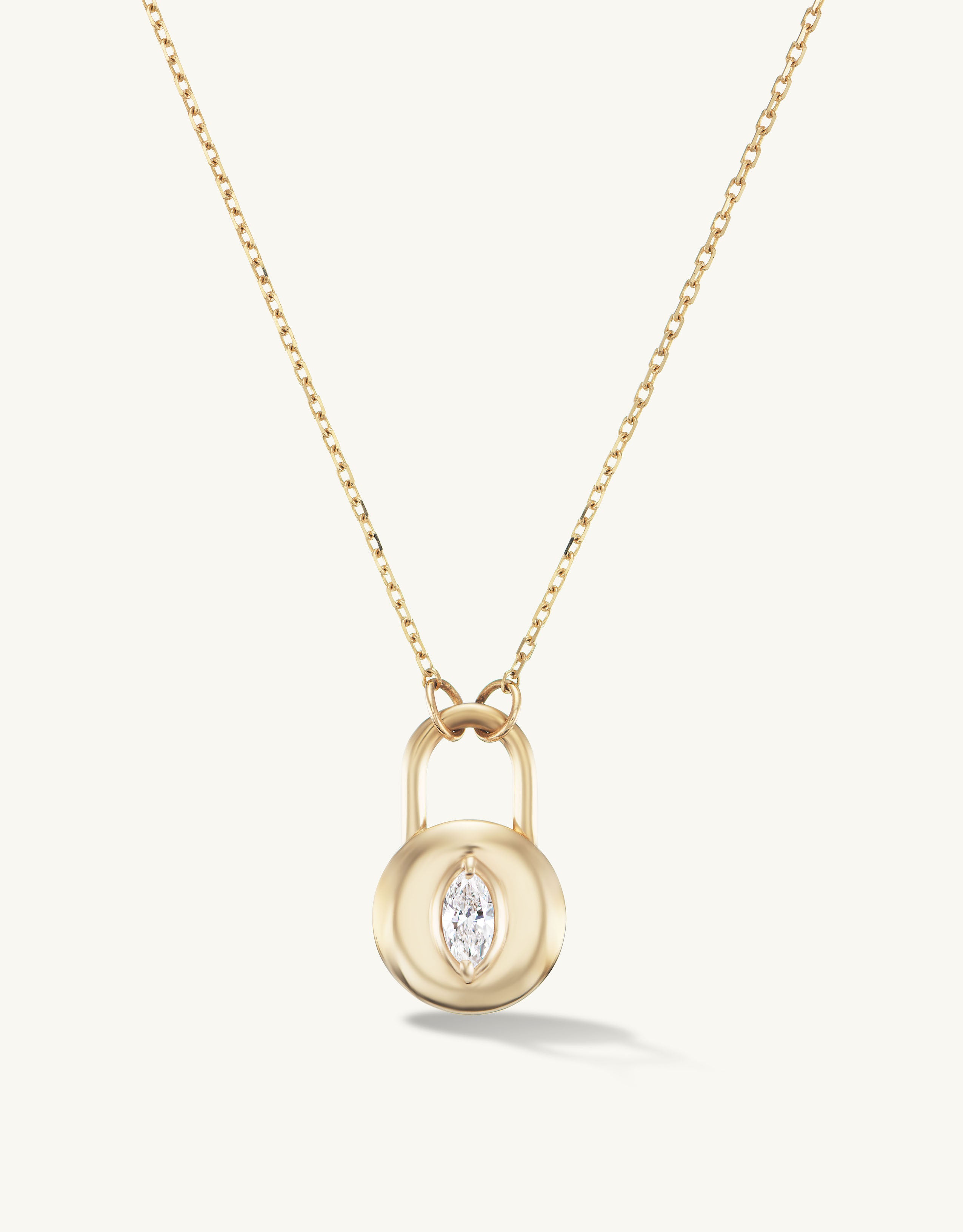 Pave Diamond Lock Pendant Necklace 14k Solid Gold Padlock -  Finland