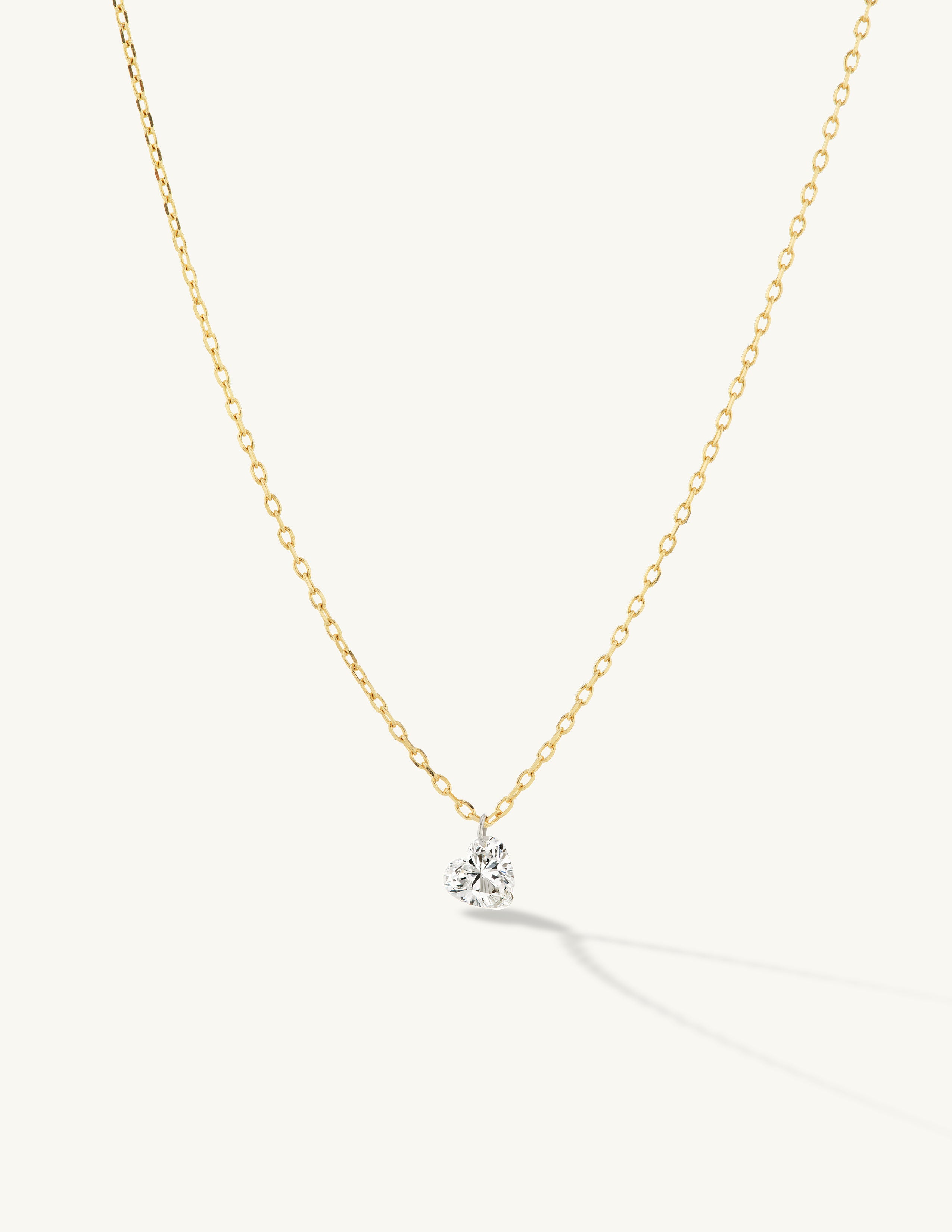 Sophie Ratner Diamond Encrusted Love Lock Necklace in White