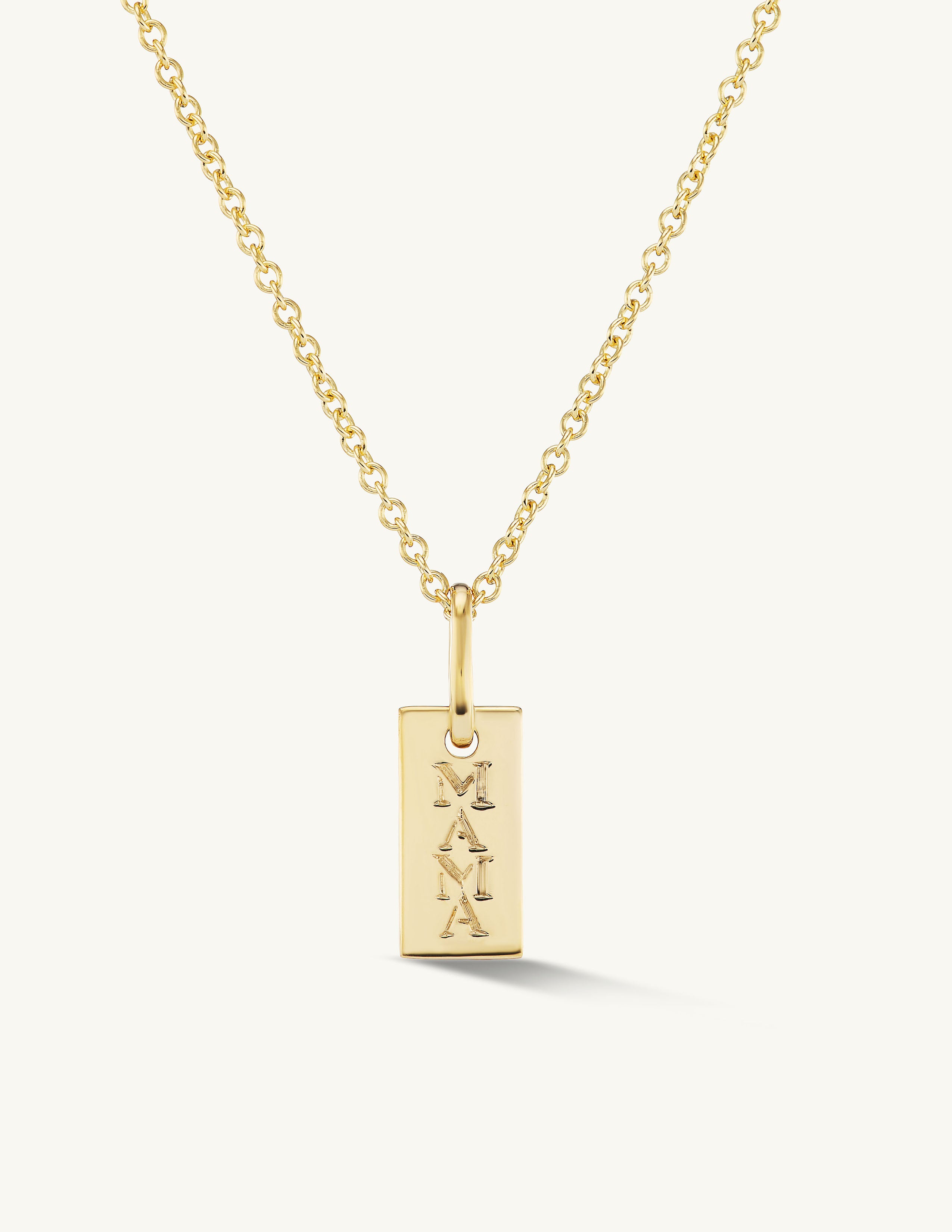 Custom Engraved Rectangle Pendant Necklace – Precious Hearts
