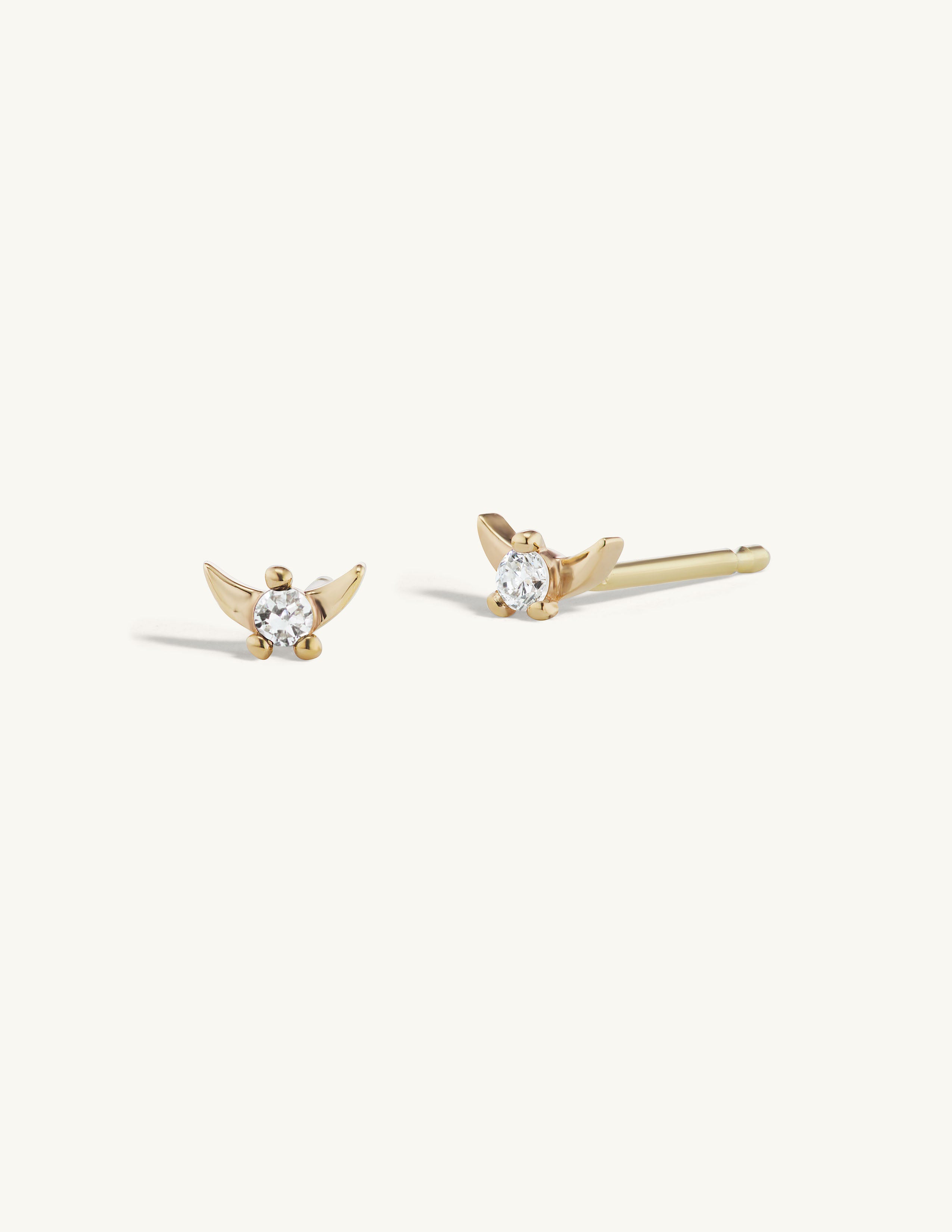 Diamond Moon Studs