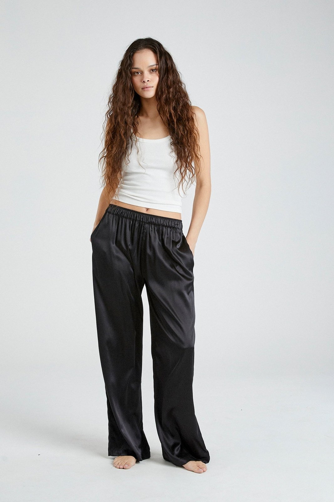 +Beryll Silk Pants Lena | Black - +Beryll Worn By Good People