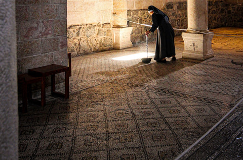 Mosaic floor in a church