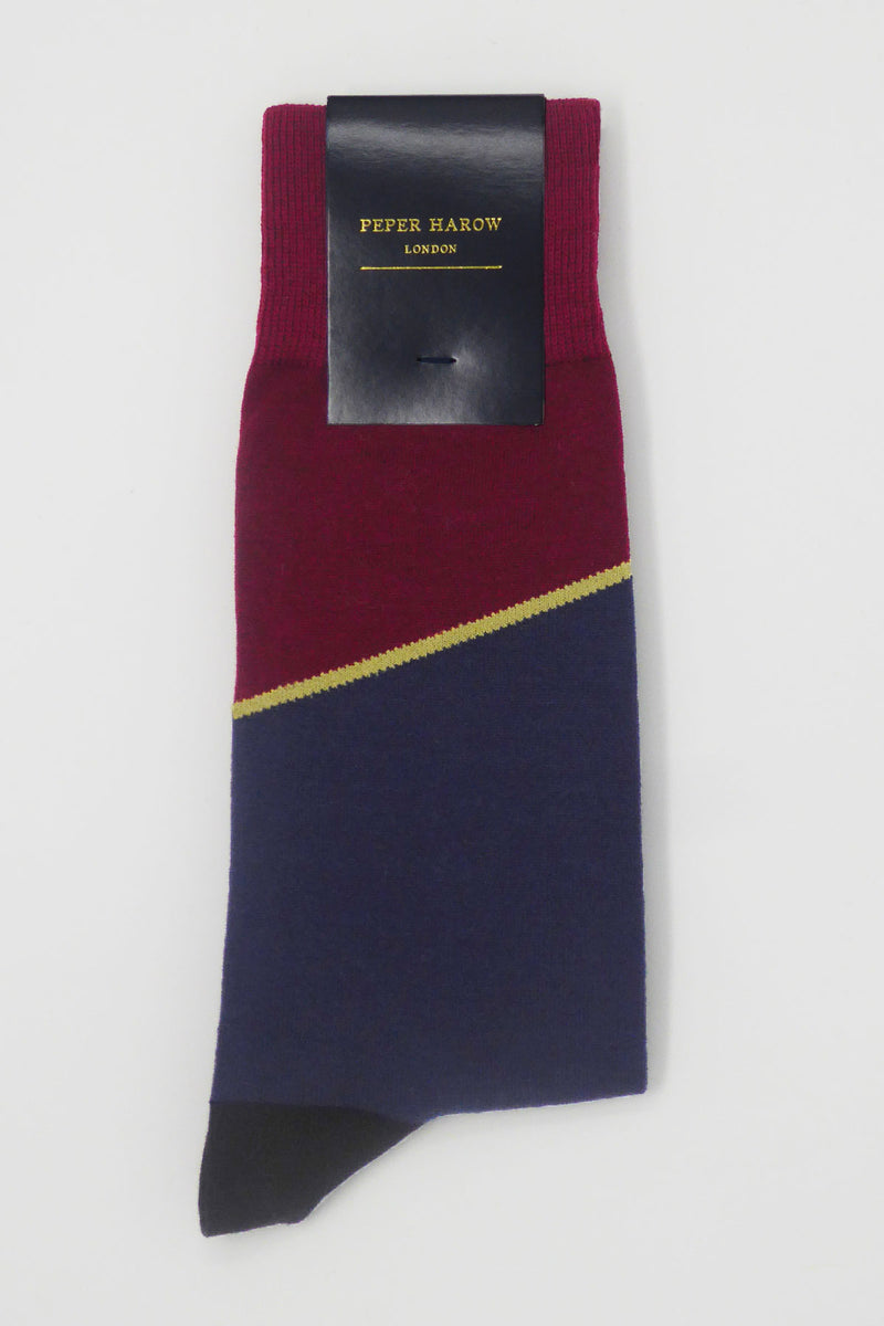 Hilltop Men's Socks - Burgundy – Peper Harow