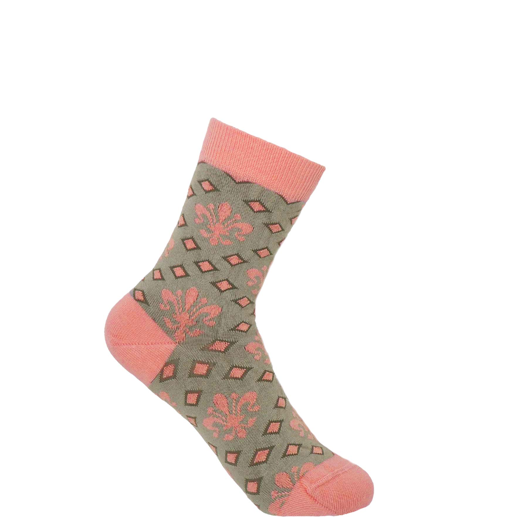 Fleur De Lis Women's Socks - Grey – Peper Harow