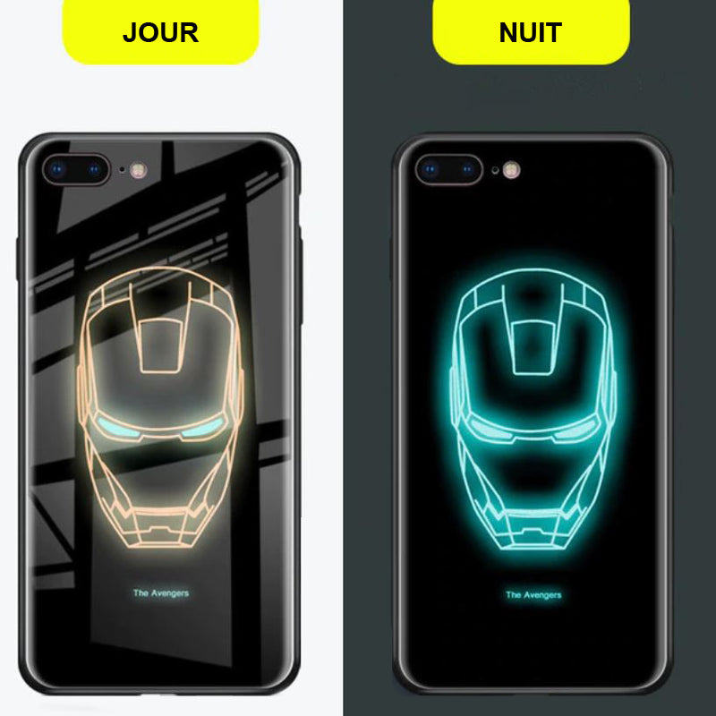 coque lumineuse iphone 8 spiderman