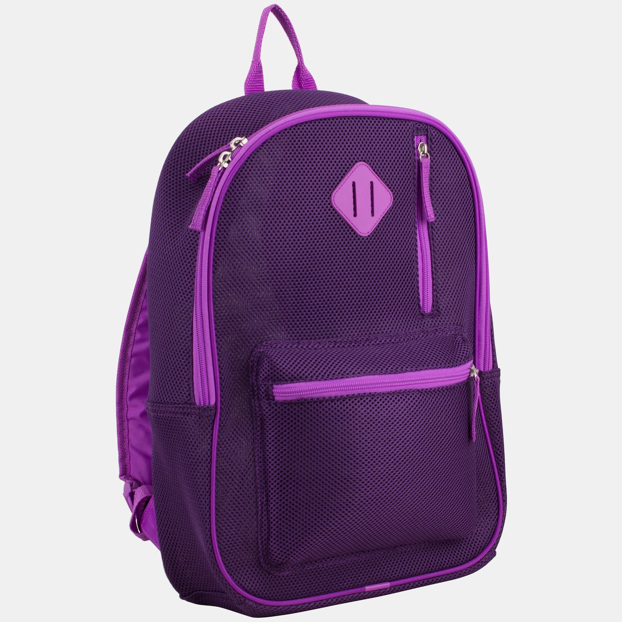 purple mesh backpack