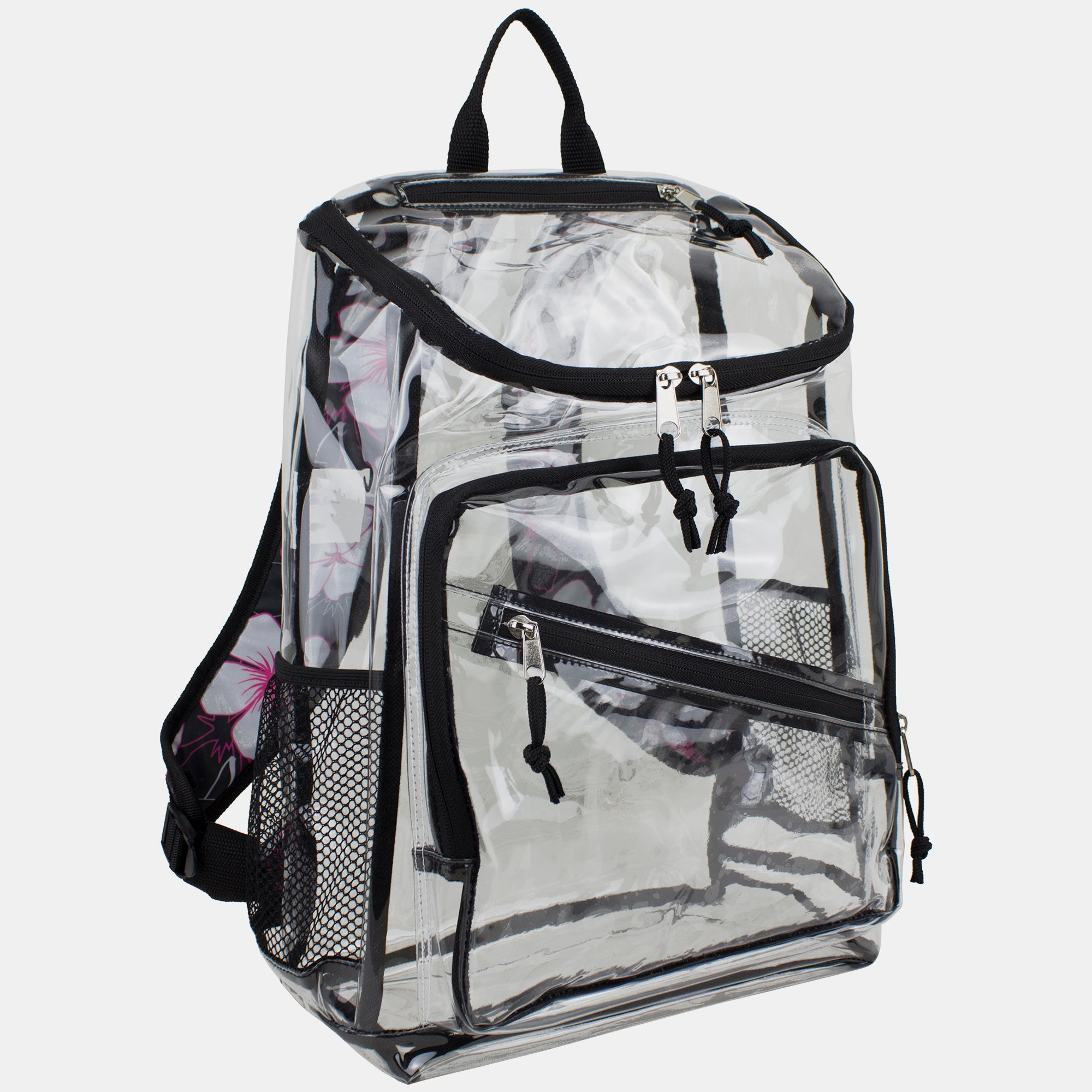 Eastsport Durable Clear Top Loader Backpack with Adjustable Colorful S