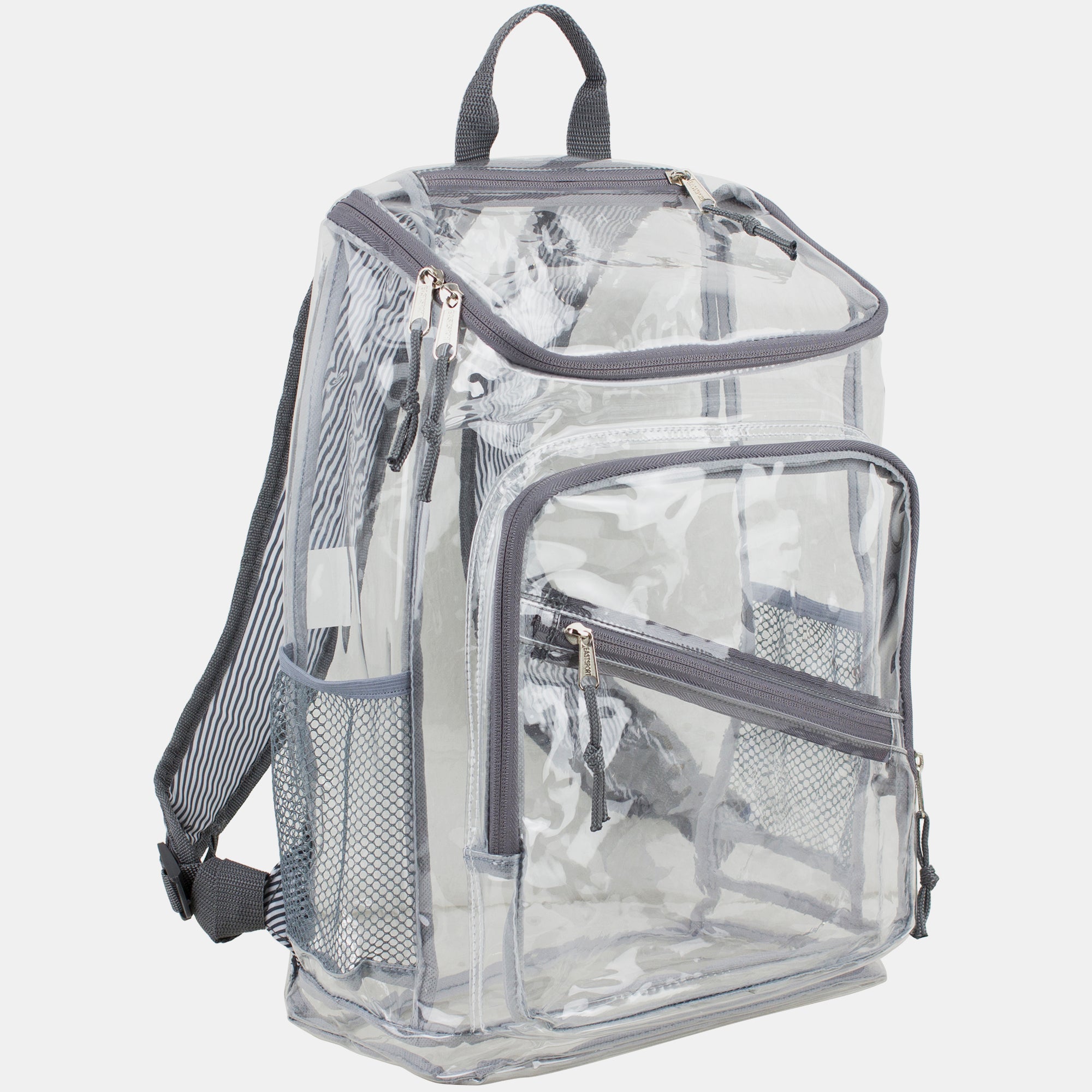 Eastsport Durable Clear Top Loader Backpack with Adjustable Printed St