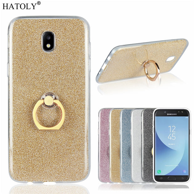 Bling Ring Holder Case For Samsung Galaxy J5 17 J530f Ds Clear Glitt Charcoal Cases