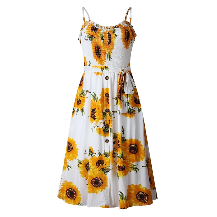 boho sunflower dress