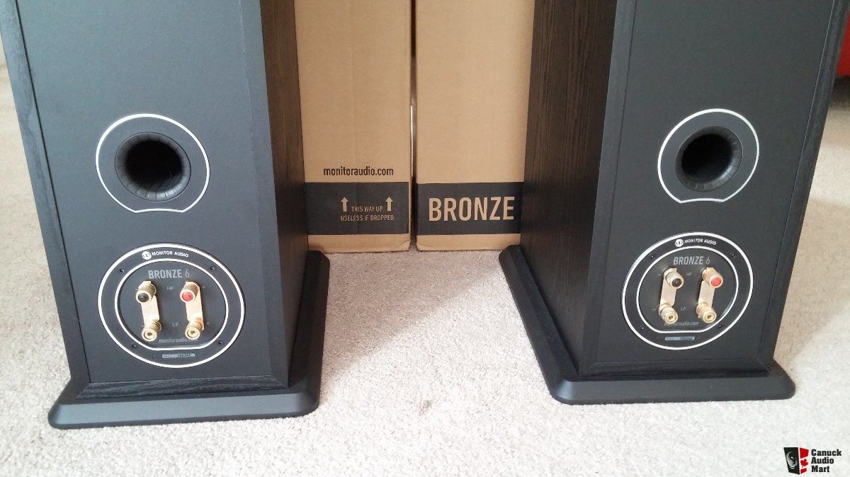 Monitor Audio Bronze6 Tower Speakers Pair 150w X 2 Black