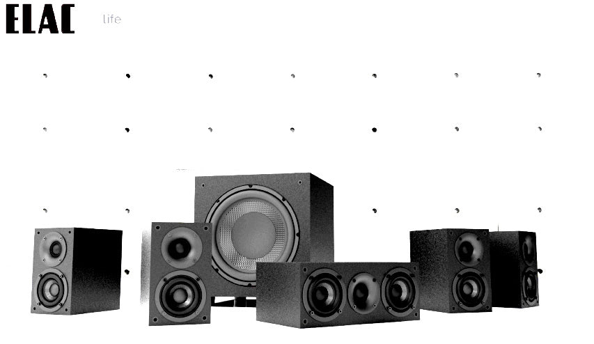 Elac Cinema 12 - 5.1 Dolby Cinema Satellite Speaker Package With Free Wall Mount Bracket Set