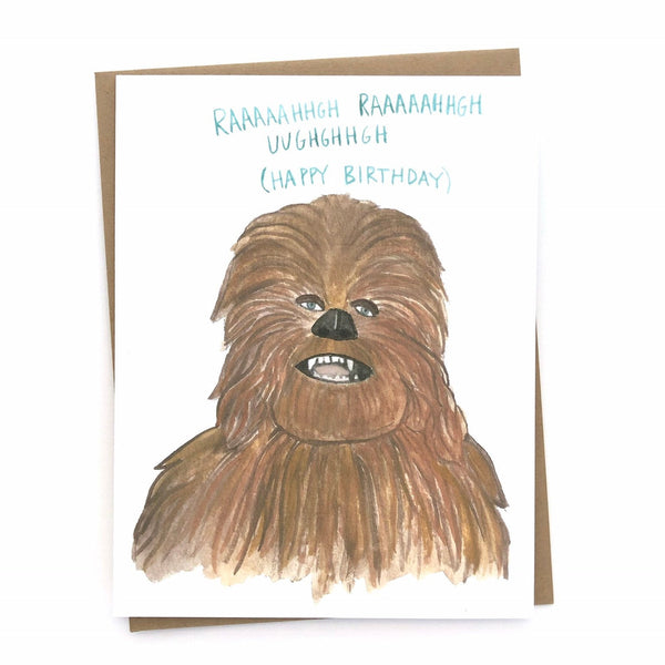 Wonderlijk Star Wars Birthday Card// Chewbacca Funny – Avery Campbell Art DD-34