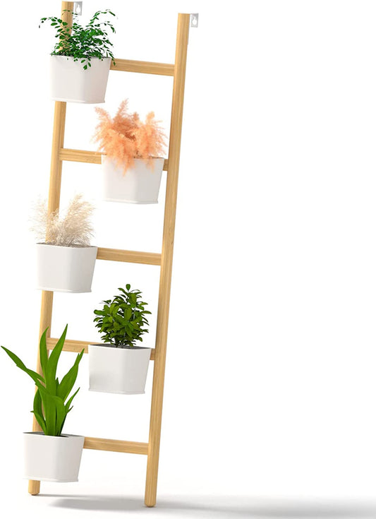 Wisuce Bamboo Shelf Indoor, 2 Tier Window Tall Stand Table for Multiple  Plants, Flower Shelf , Plant