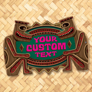 'Tropical Oasis' Personalized Metal Bar Sign - Pre-Order - Tikiland Trading Co.