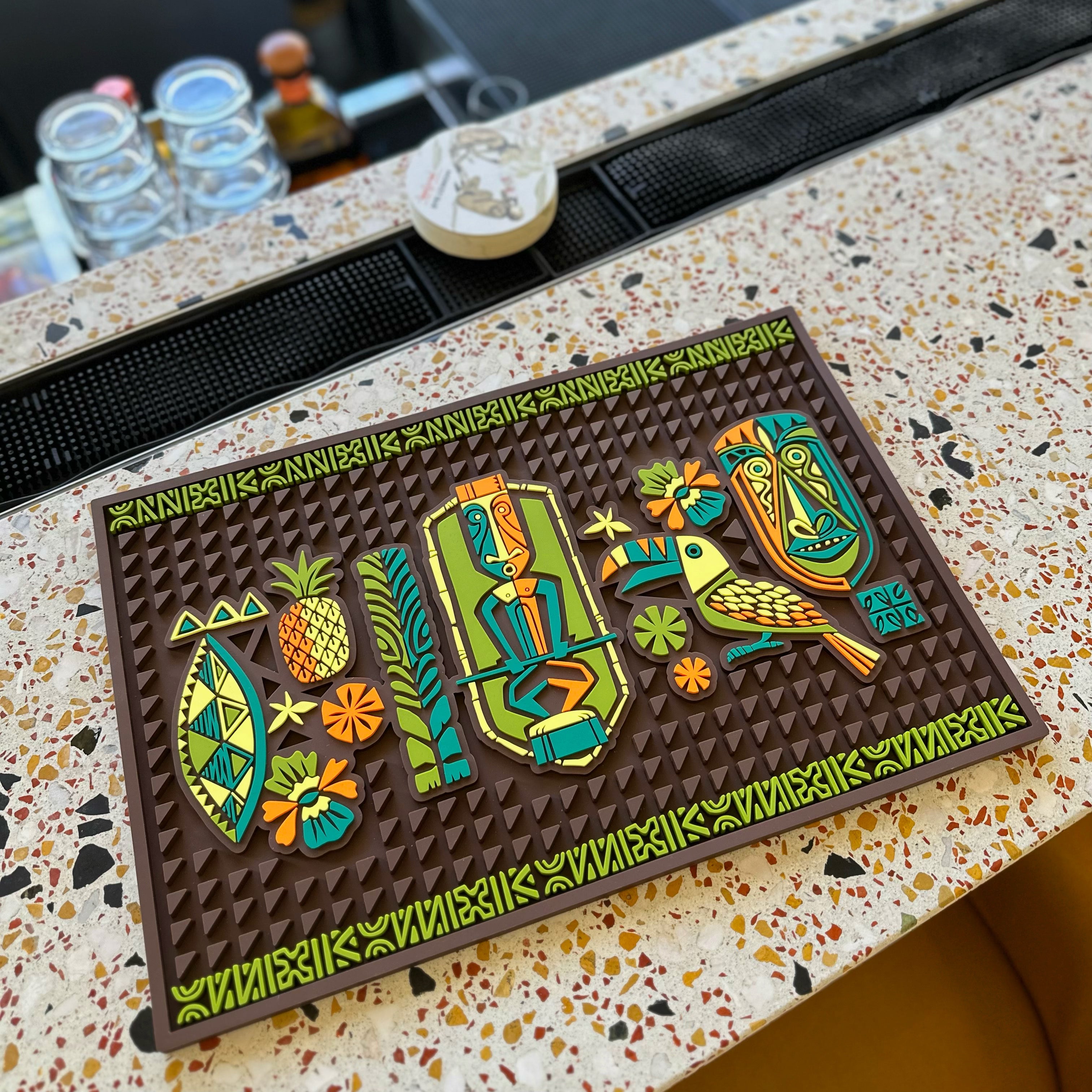 'Gateway to Tiki' Bar Mat - Ready to Ship! (FREE SHIPPING in U.S.)