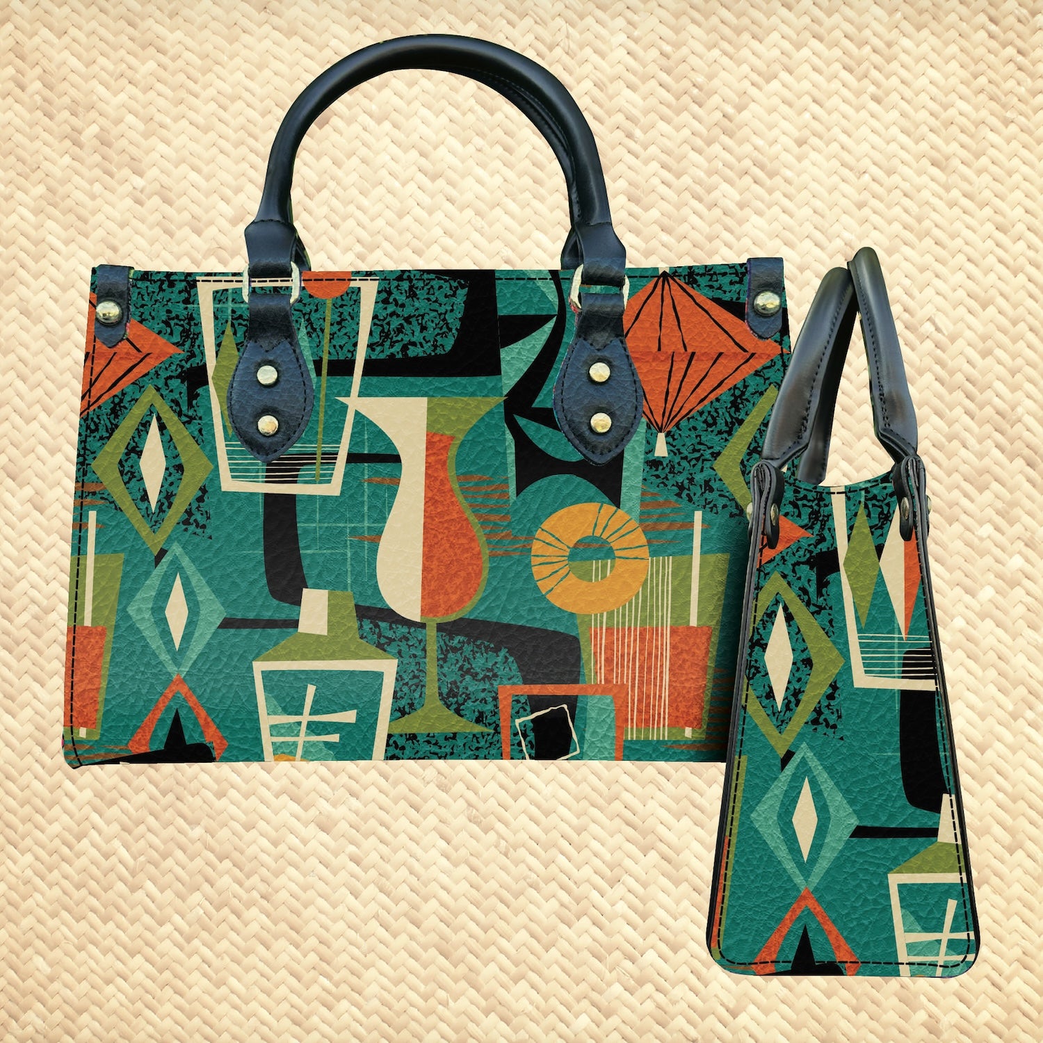 Jeff Granito's 'Modern Bar' Handbag and Zippered Wallet Set - Rolling Pre-Order / Ready to Ship!