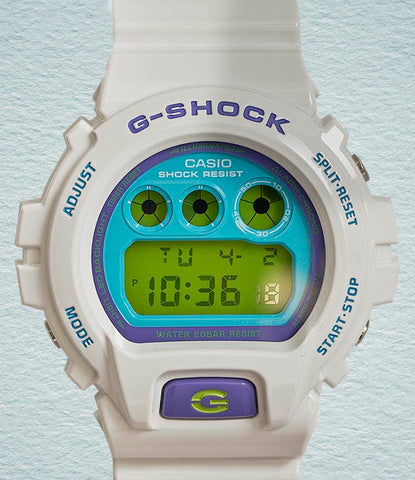 G-Shock Watch Purple White Retro Colors