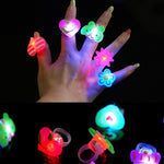Creative Women Mens Ring Luminous Rings for Children Toy Ring Glow In The Dark Rings Jewelry Party Accessories 10pcs/lot