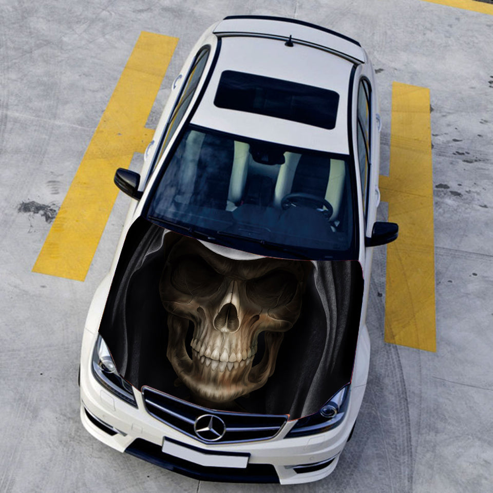 Customizable HD Skull Hood Decal Car Bonnet Graffiti Stickers Protecti