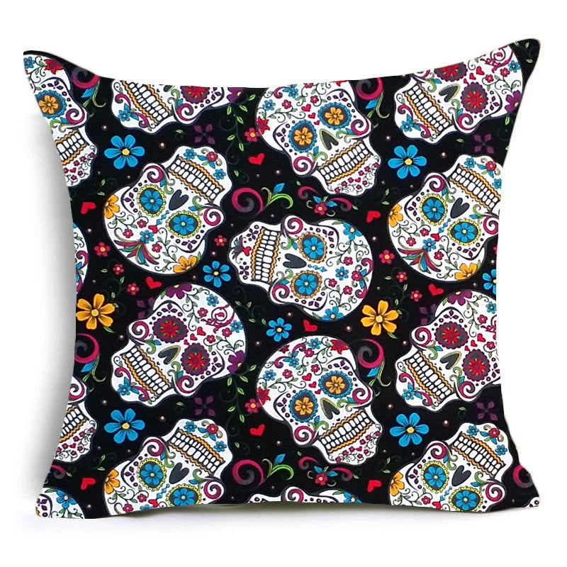 sugar skull pillow