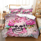 Color Ink Skull Bedding Set Duvet Covers Pillowcases Sugar Skull Queen Comforter Bedding
