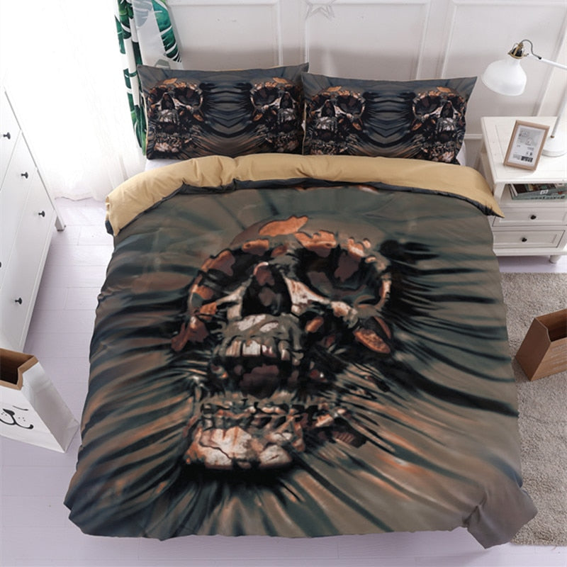 3d Skull Bedding Sets Queen Size Sugar Skull Duvet Cover Bed Cool Skul Awesome Skulls