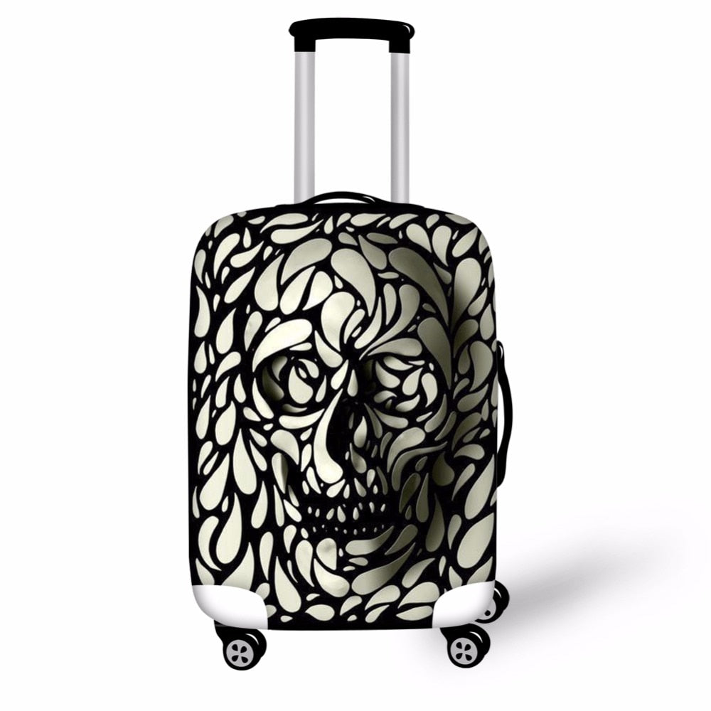 3d skull luggage