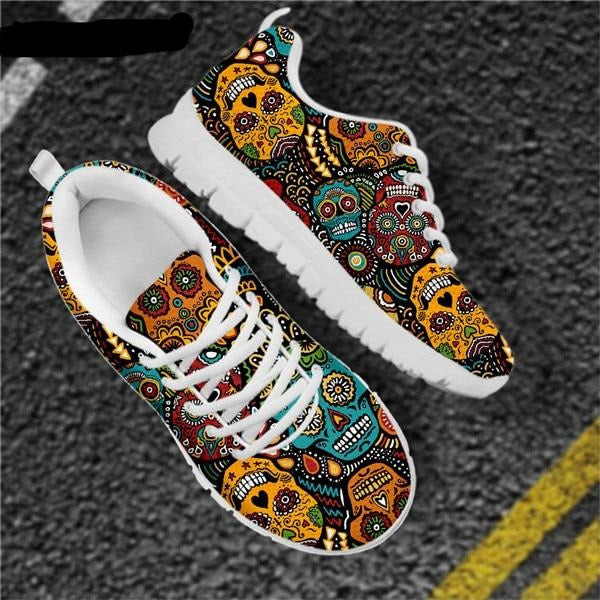 sugar skull tennis shoes