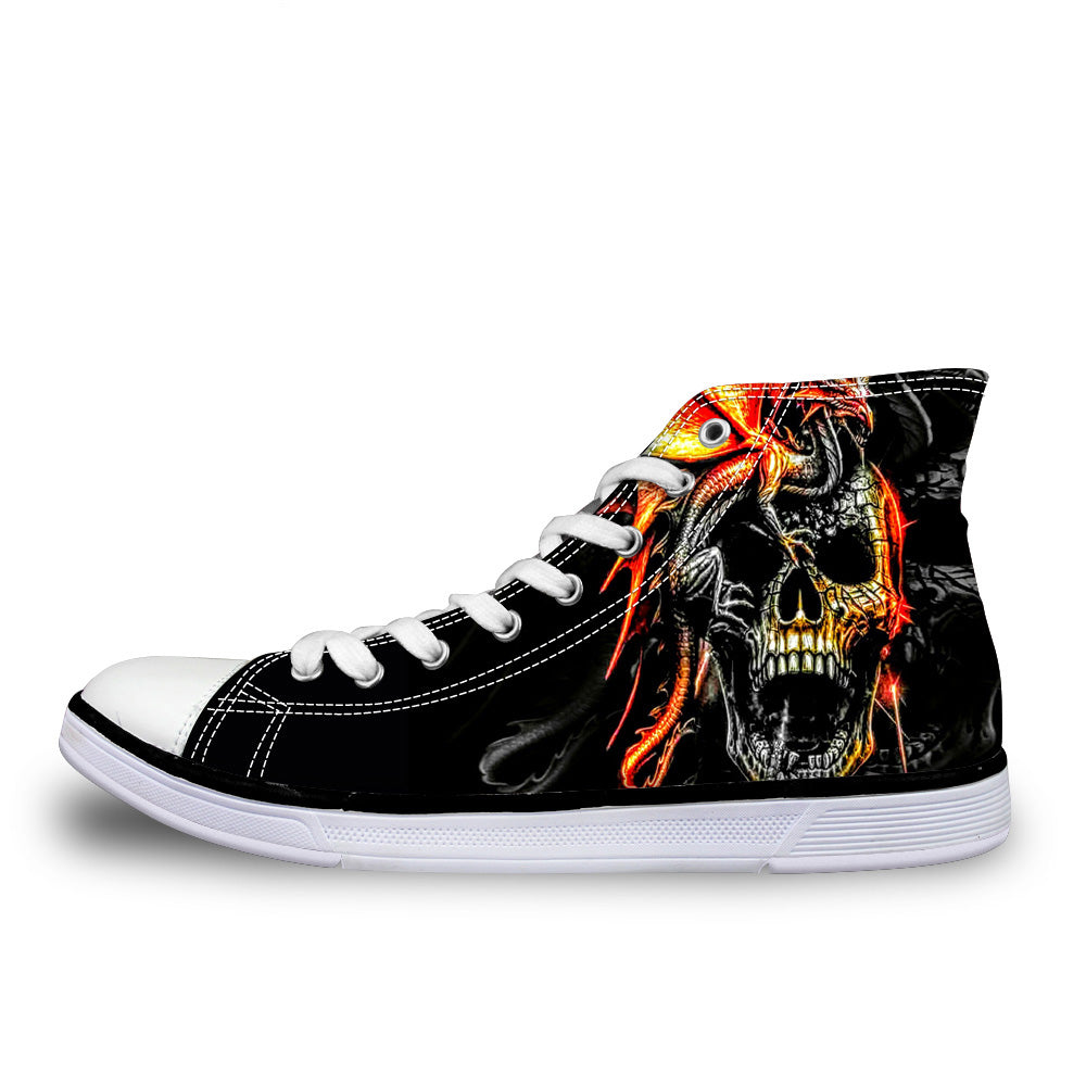 Cool Skull Fashion Men's Casual Canvas 