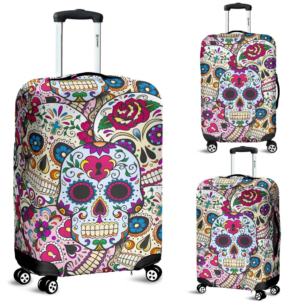 skull luggage set