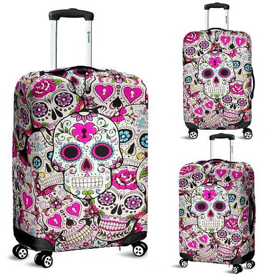 candy skull suitcase