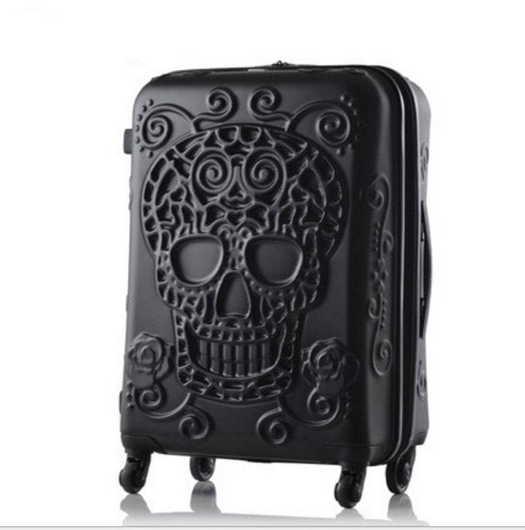 candy skull suitcase