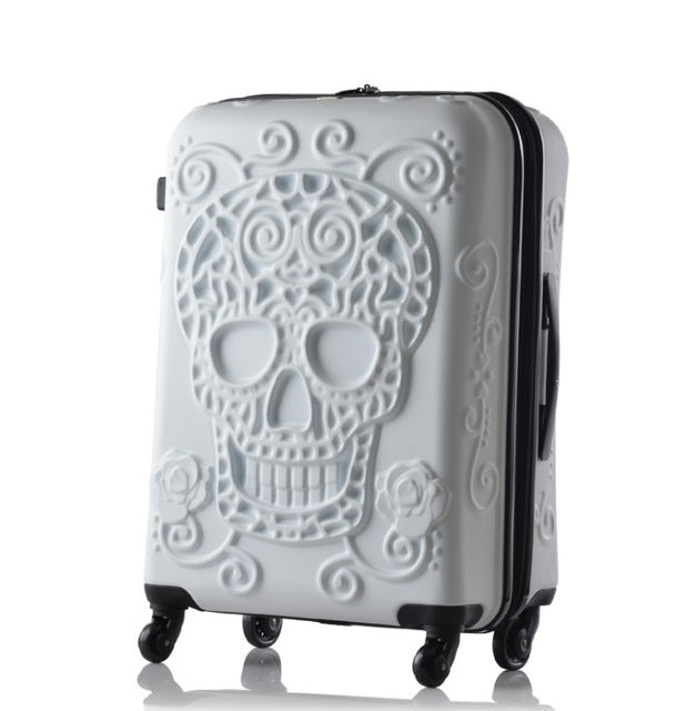 candy skull suitcase