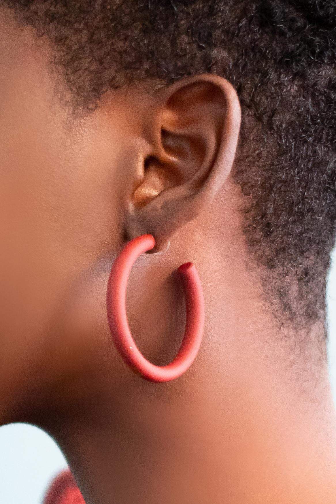 Terracotta Hoop Earring