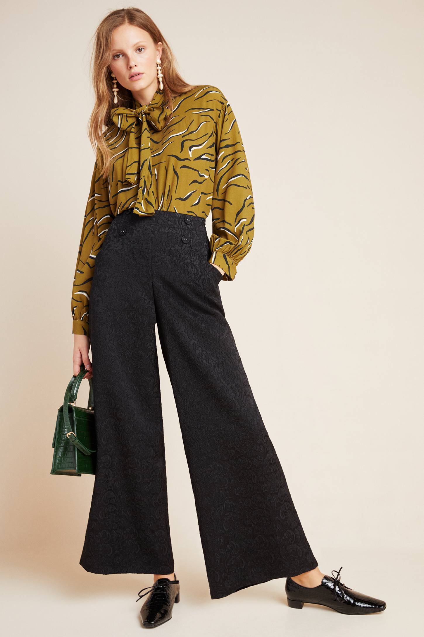 Jeunie Jacquard Trousers - Eva Franco