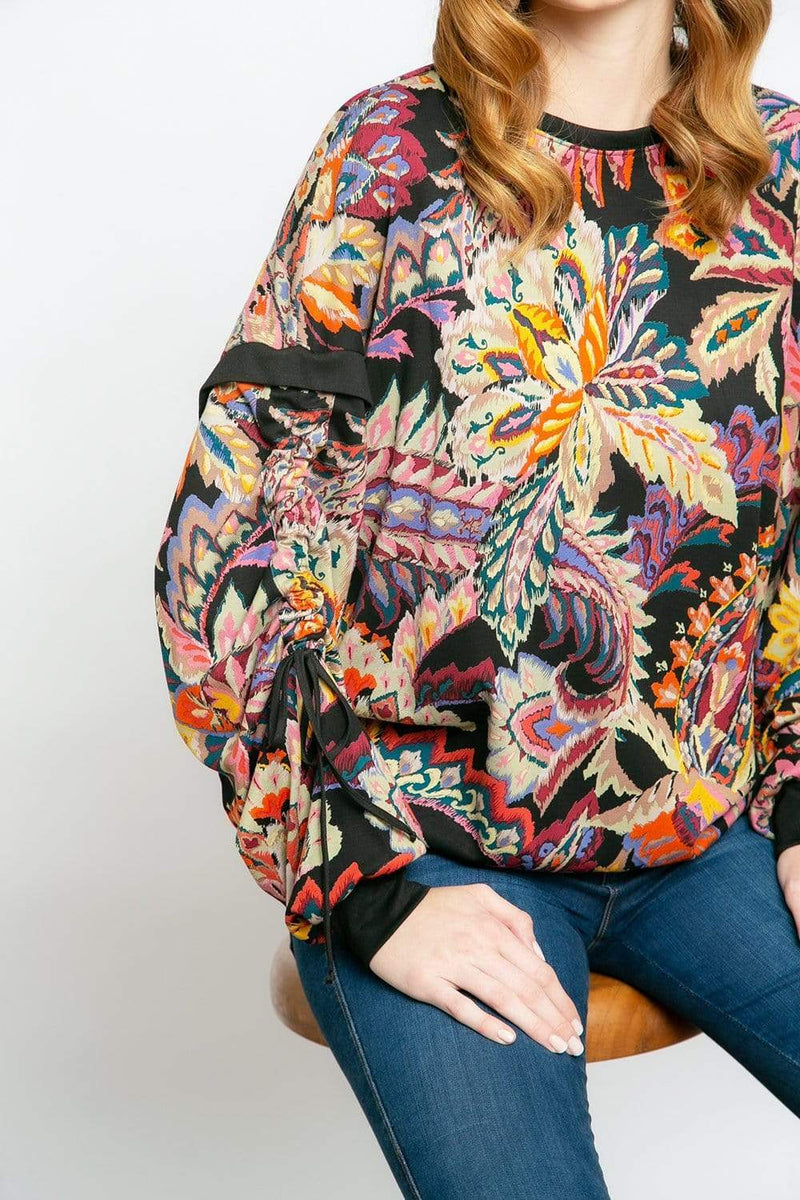 Clyde Sweatshirt in our Printed Paisley Damascus Ponte – Eva Franco