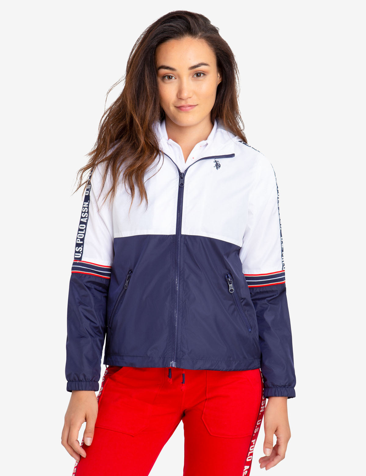 adidas jacket with red stripes