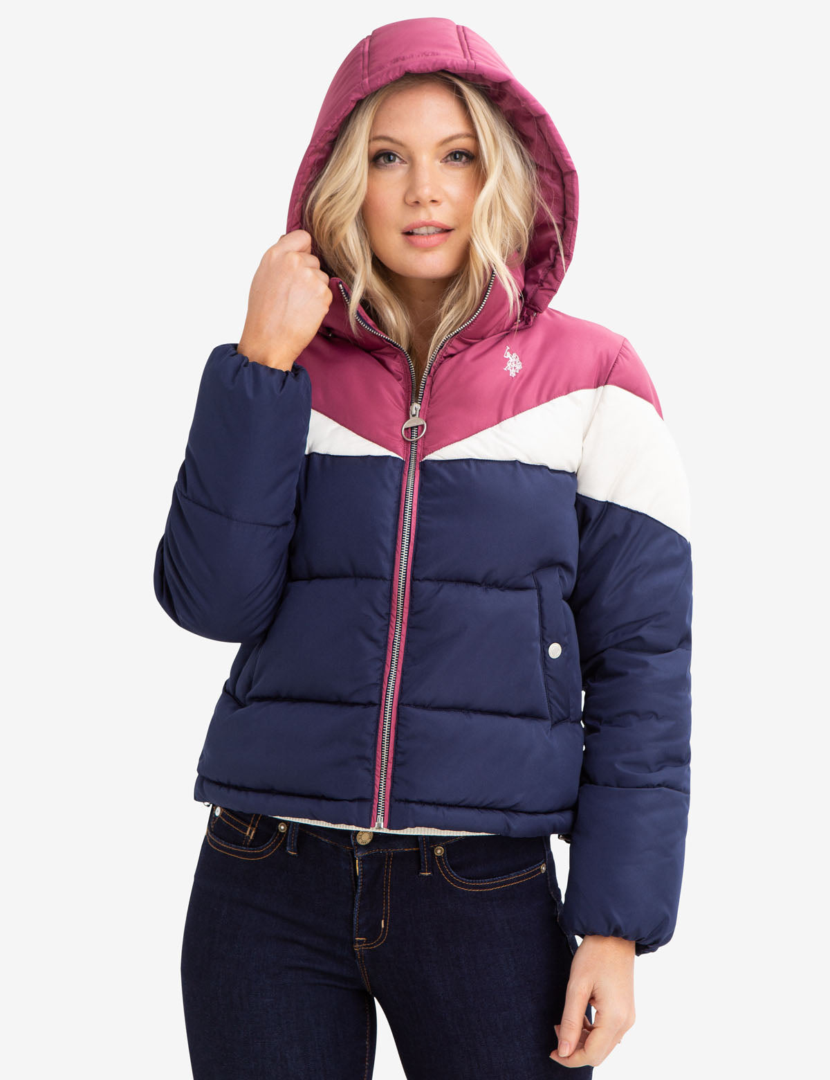 TRI-COLOR PUFFER COAT - U.S. Polo Assn.