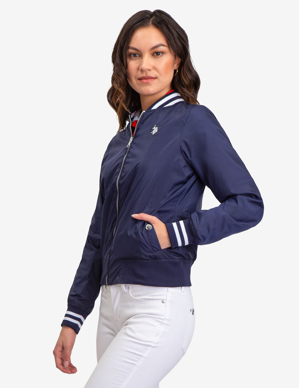 polo bomber jacket womens