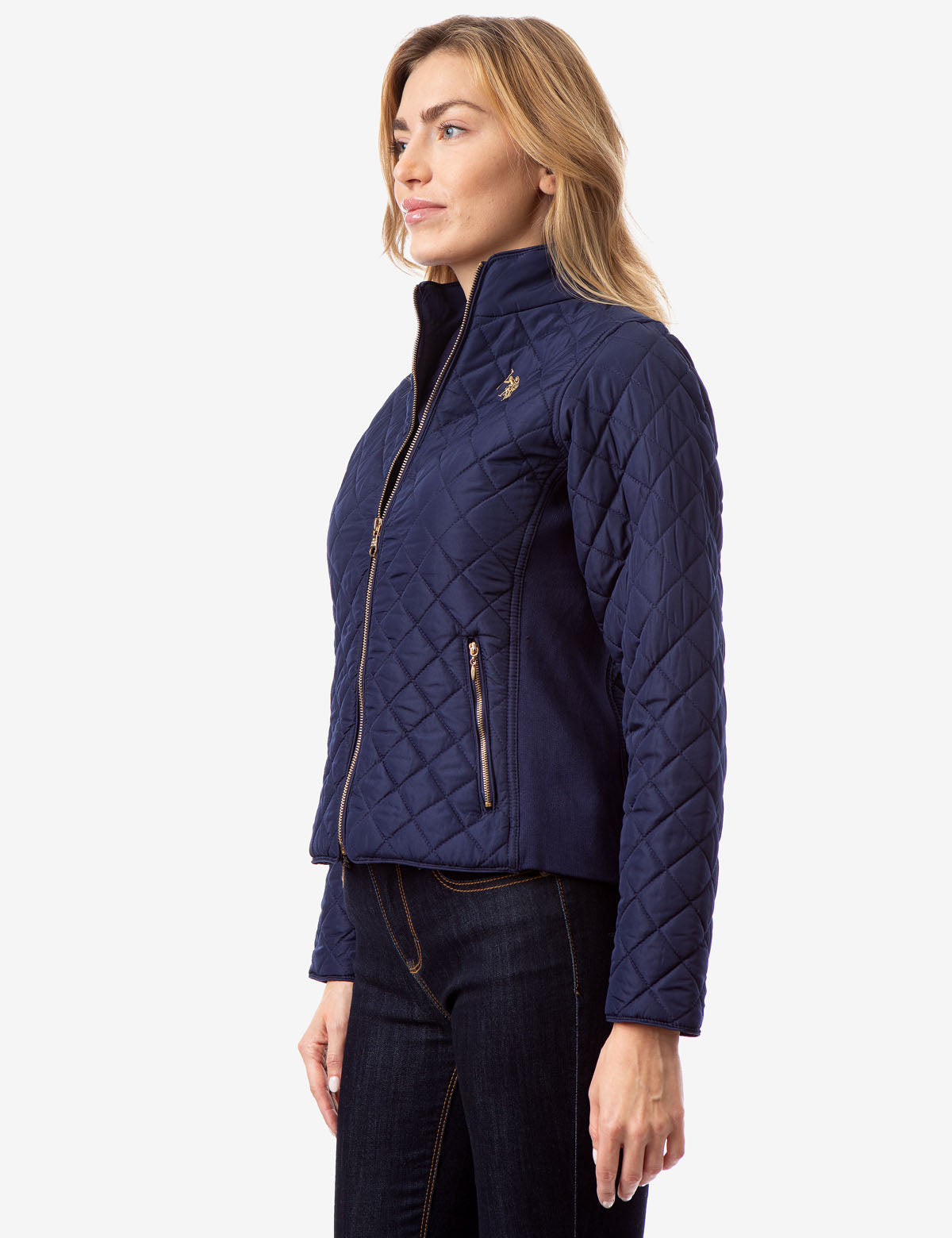 SIDE KNIT QUILTED JACKET - U.S. Polo Assn.