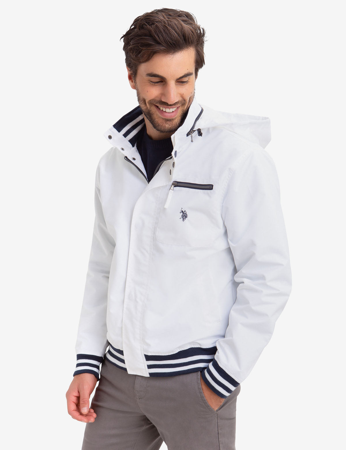 us polo assn white jacket