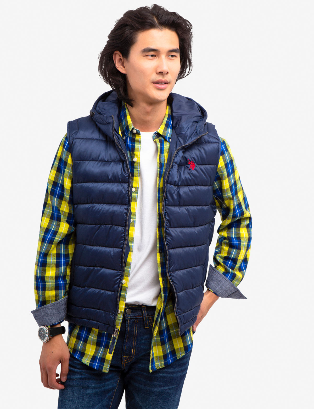 us polo assn men's puffer vest