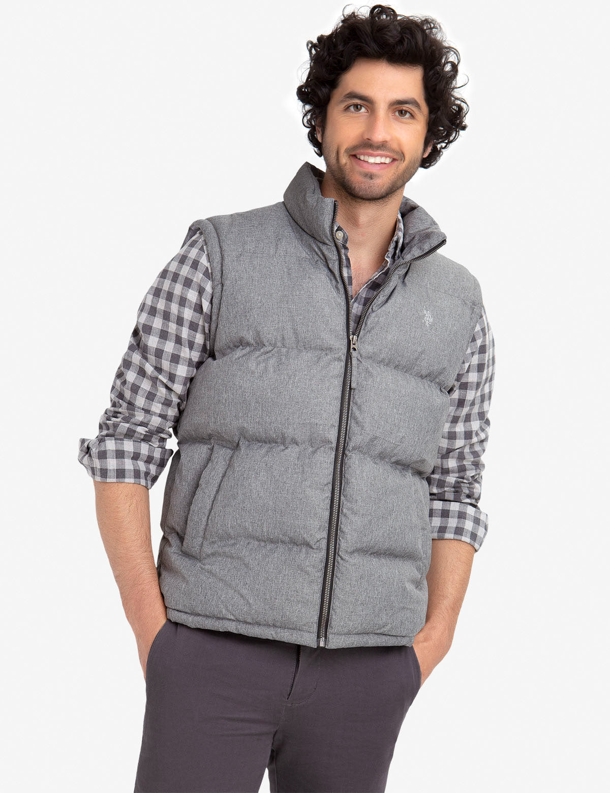 us polo assn men's puffer vest