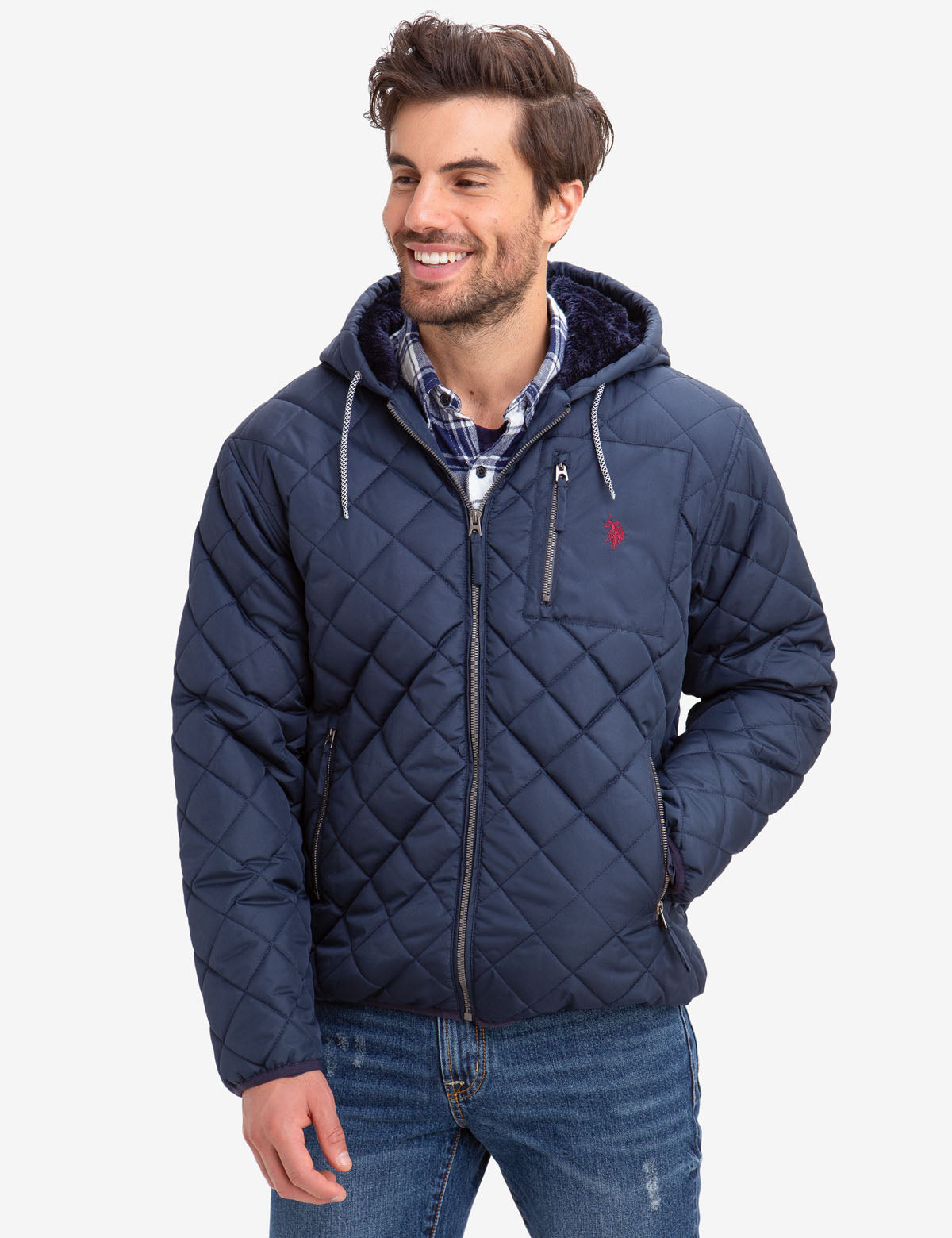 us polo quilted jacket