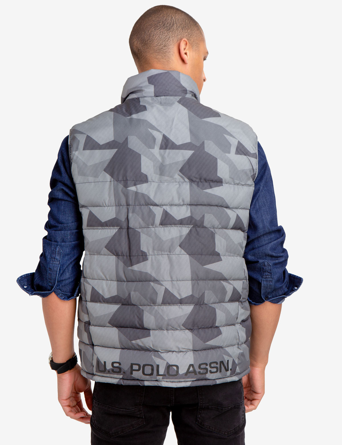 polo camo puffer vest